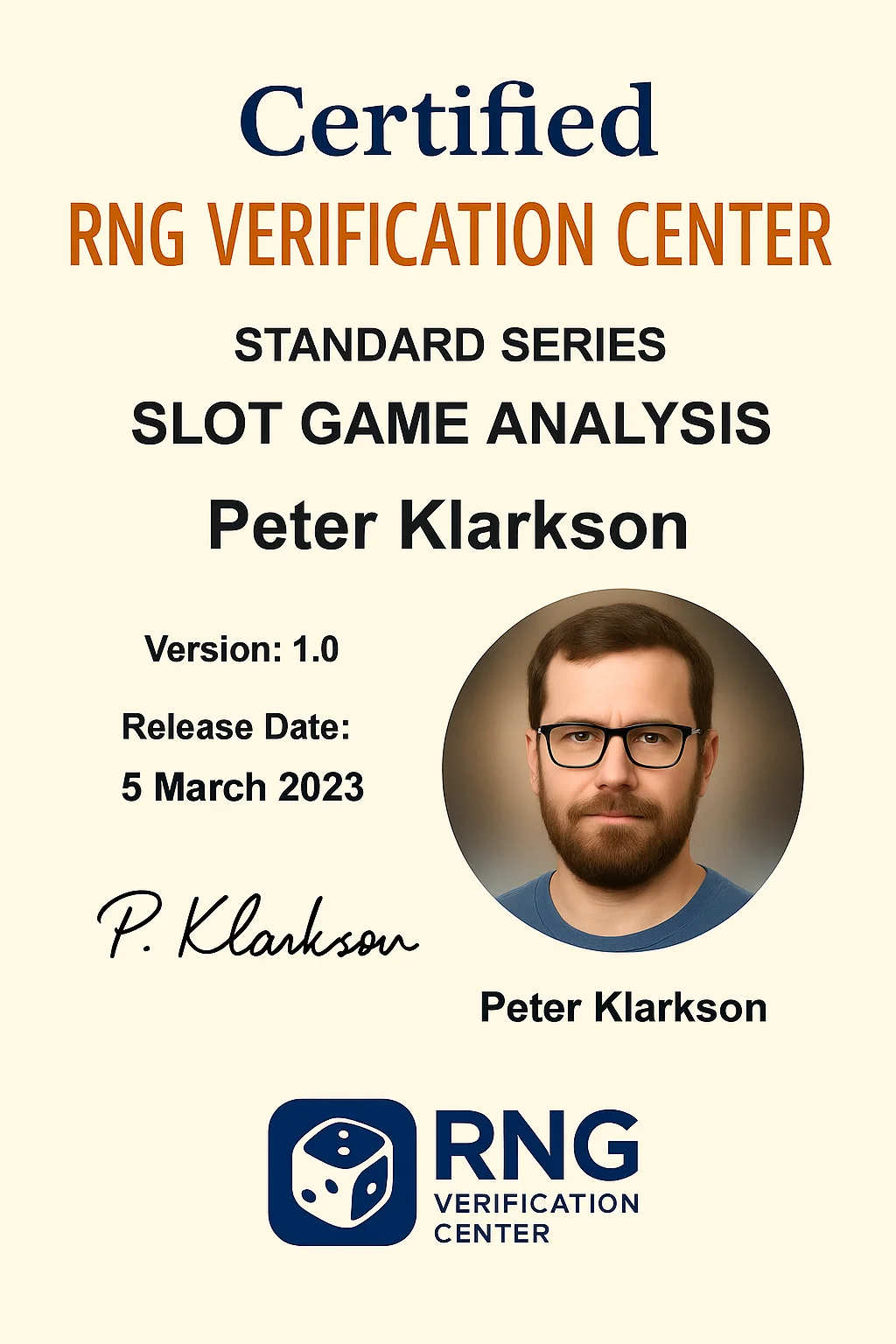 Peter Klarkson sertifikati 1 — gambling jurnalistikasi / slot tahlili