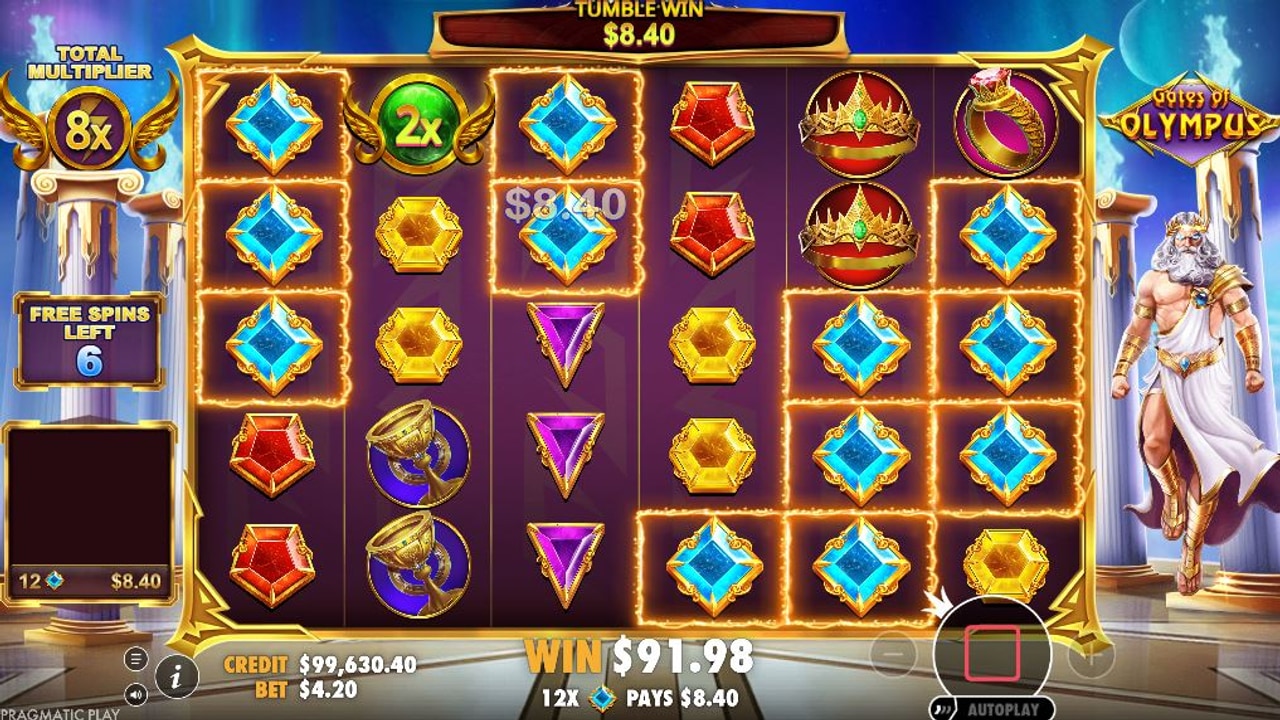 Gates of Pokerdom mobil yoki desktop UI: spin tugmasi, balans va Bet